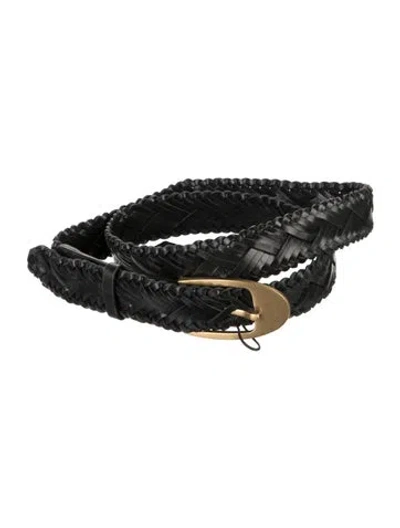 Pre-owned Rag & Bone Leather Belt W/ Tags In Black