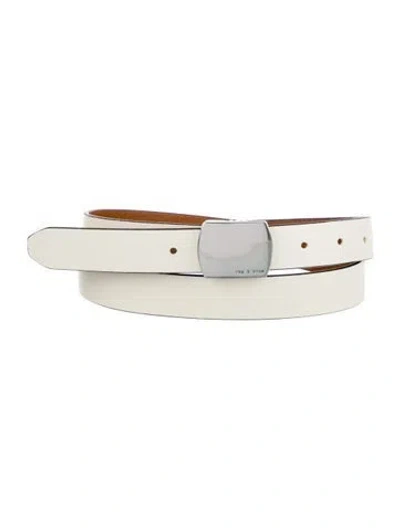 Pre-owned Rag & Bone Leather Belt In White