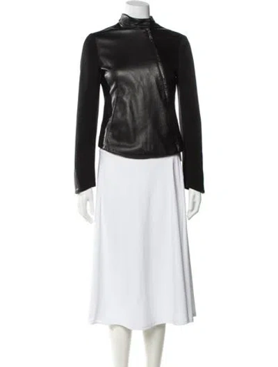Pre-owned Rag & Bone Leather Biker Jacket In Black
