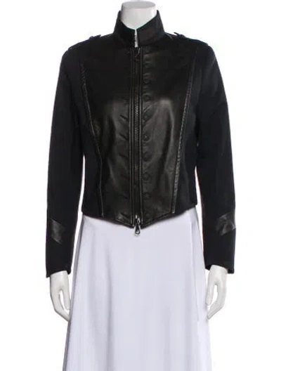 Pre-owned Rag & Bone Leather Biker Jacket In Black