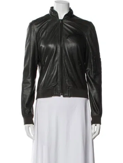 Pre-owned Rag & Bone Leather Biker Jacket In Black