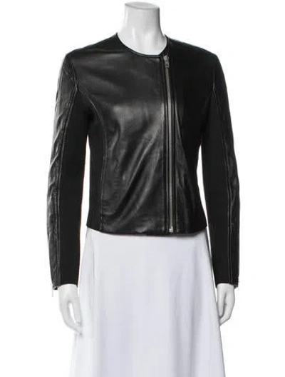 Pre-owned Rag & Bone Leather Biker Jacket In Black