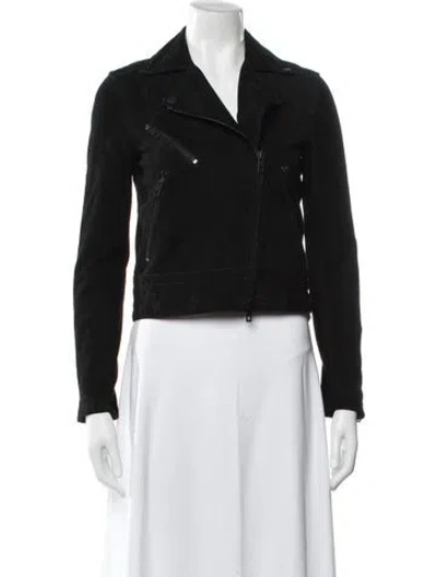Pre-owned Rag & Bone Leather Biker Jacket In Black