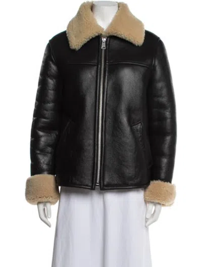 Pre-owned Rag & Bone Leather Biker Jacket In Black