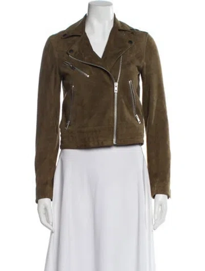 Pre-owned Rag & Bone Leather Biker Jacket In Brown