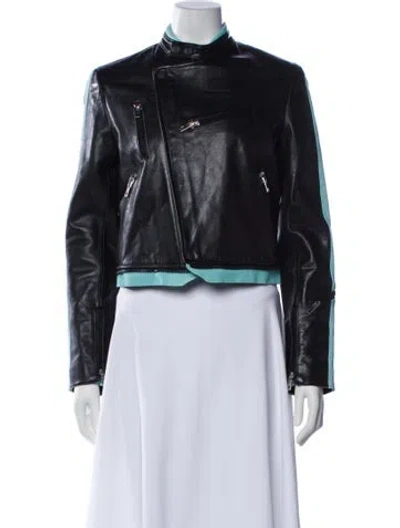 Pre-owned Rag & Bone Leather Biker Jacket In Multi