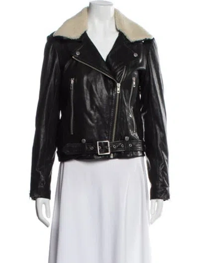 Pre-owned Rag & Bone Leather Biker Jacket W/ Tags In Black