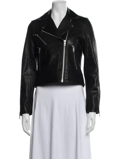 Pre-owned Rag & Bone Leather Biker Jacket W/ Tags In Black