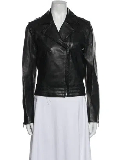 Pre-owned Rag & Bone Leather Biker Jacket W/ Tags In Blue