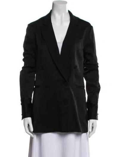 Pre-owned Rag & Bone Leather Blazer In Black
