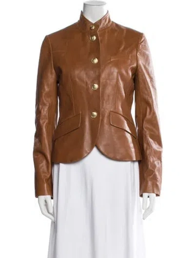 Pre-owned Rag & Bone Leather Blazer In Brown