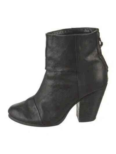 Pre-owned Rag & Bone Leather Boots In Black