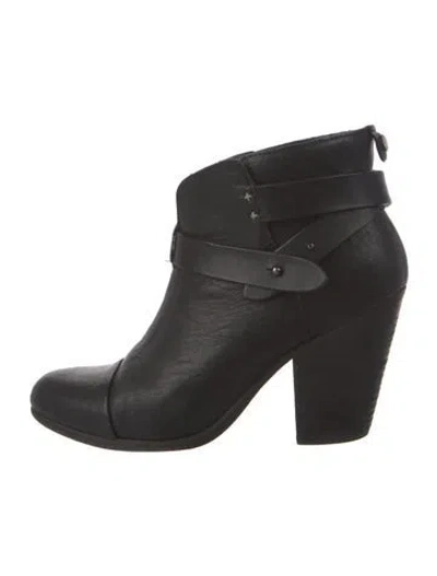 Pre-owned Rag & Bone Leather Boots In Black