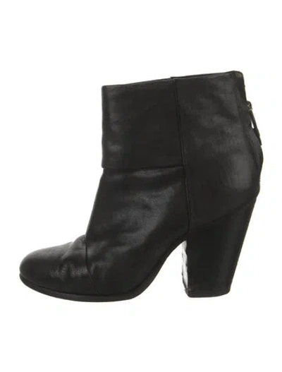 Pre-owned Rag & Bone Leather Boots In Black