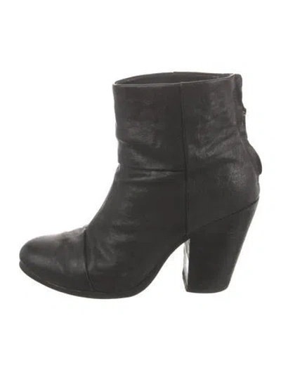 Pre-owned Rag & Bone Leather Boots In Black