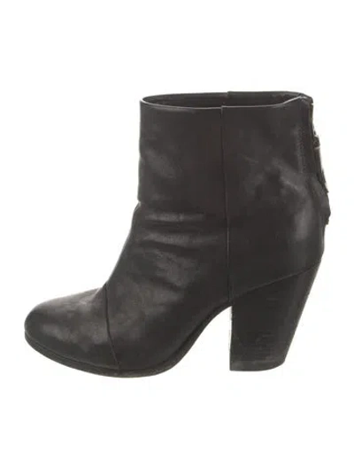 Pre-owned Rag & Bone Leather Boots In Black