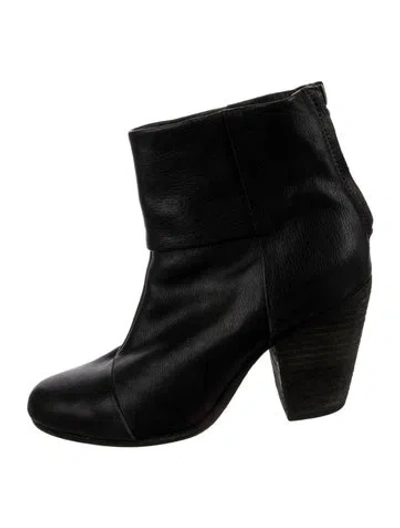 Pre-owned Rag & Bone Leather Boots In Black
