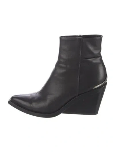 Pre-owned Rag & Bone Leather Boots In Black