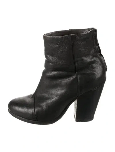 Pre-owned Rag & Bone Leather Boots In Black