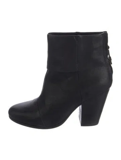 Pre-owned Rag & Bone Leather Boots In Black