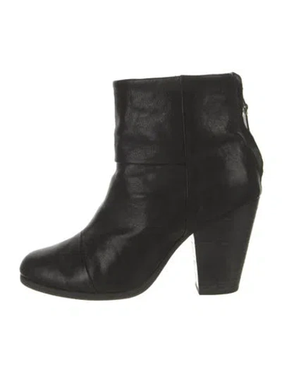 Pre-owned Rag & Bone Leather Boots In Black