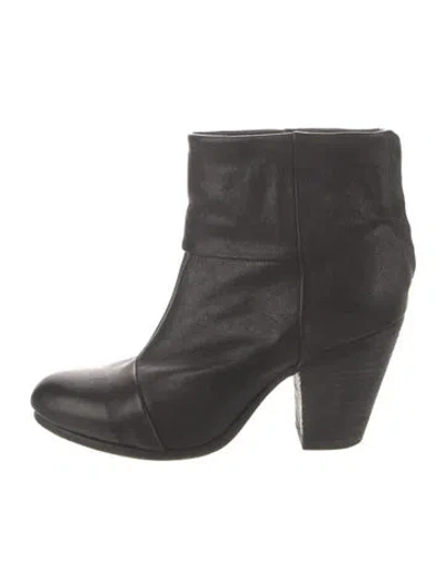 Pre-owned Rag & Bone Leather Boots In Black