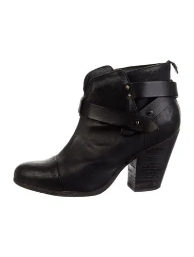 Pre-owned Rag & Bone Leather Boots In Black