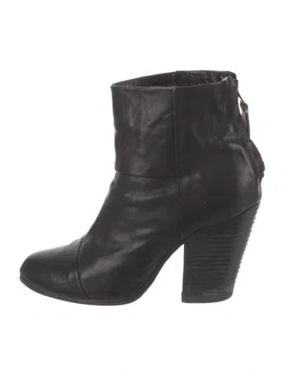 Pre-owned Rag & Bone Leather Boots In Black