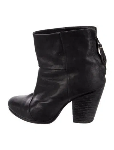 Pre-owned Rag & Bone Leather Boots In Black