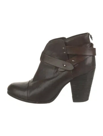 Pre-owned Rag & Bone Leather Boots In Black