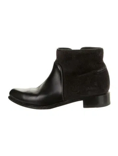 Pre-owned Rag & Bone Leather Boots In Black