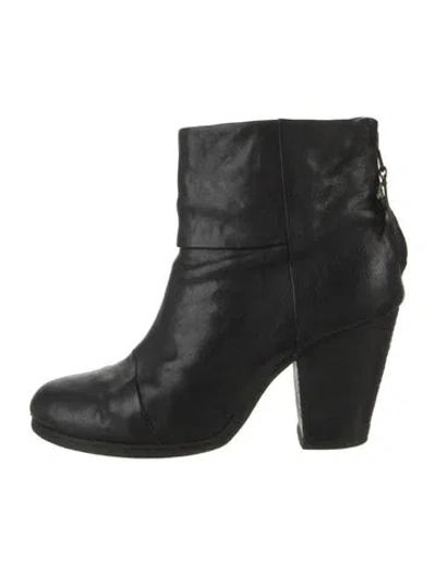 Pre-owned Rag & Bone Leather Boots In Black