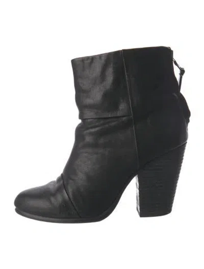 Pre-owned Rag & Bone Leather Boots In Black