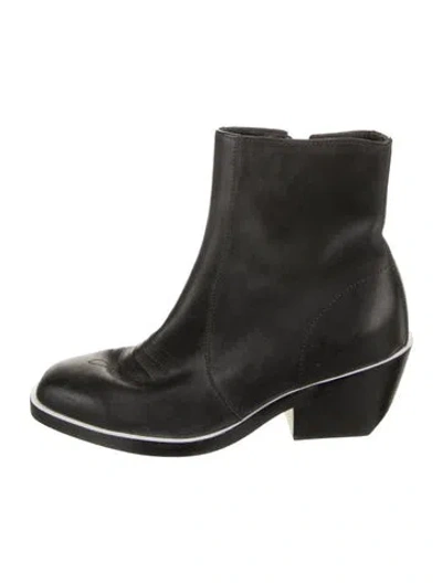 Pre-owned Rag & Bone Leather Boots In Black