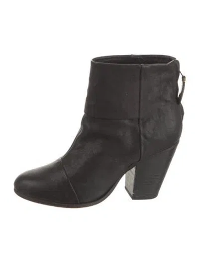 Pre-owned Rag & Bone Leather Boots In Black
