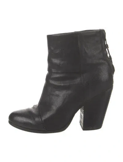 Pre-owned Rag & Bone Leather Boots In Black