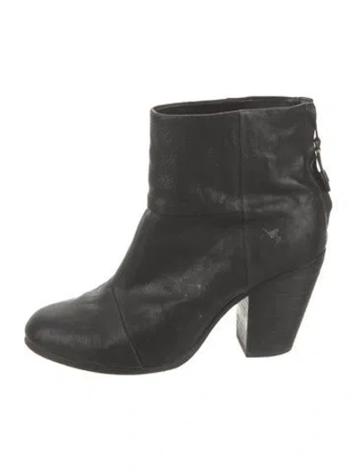 Pre-owned Rag & Bone Leather Boots In Black