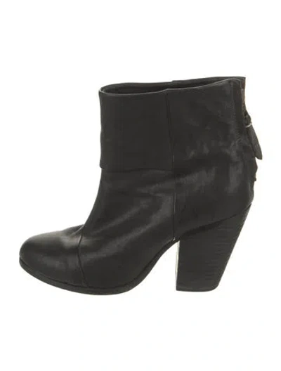 Pre-owned Rag & Bone Leather Boots In Black