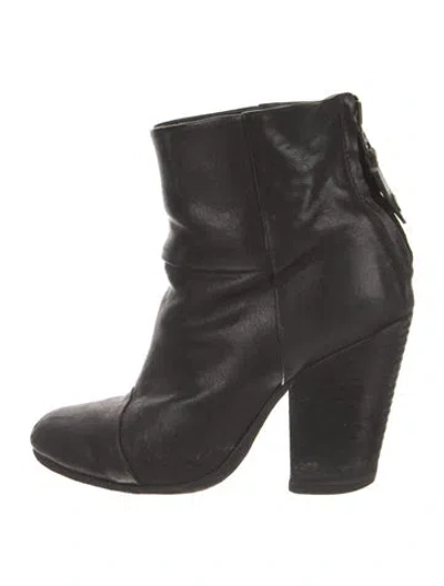 Pre-owned Rag & Bone Leather Boots In Black