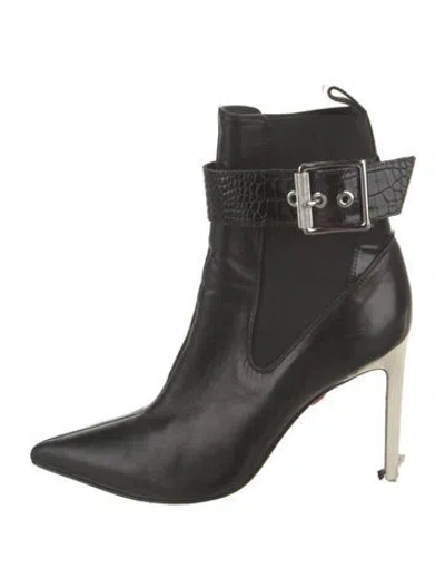 Pre-owned Rag & Bone Leather Boots In Black