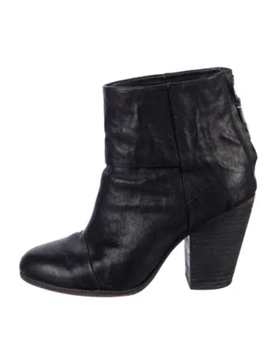 Pre-owned Rag & Bone Leather Boots In Black