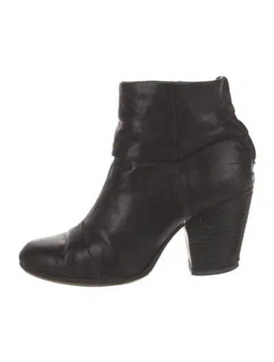 Pre-owned Rag & Bone Leather Boots In Black