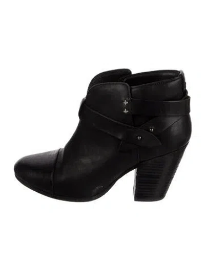 Pre-owned Rag & Bone Leather Boots In Black