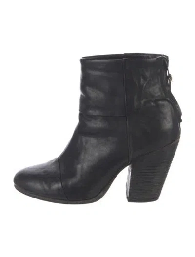 Pre-owned Rag & Bone Leather Boots In Black