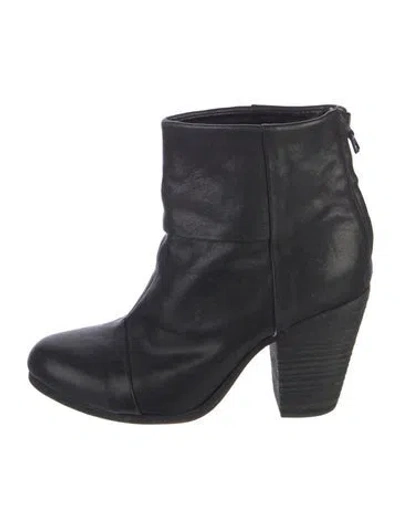 Pre-owned Rag & Bone Leather Boots In Black