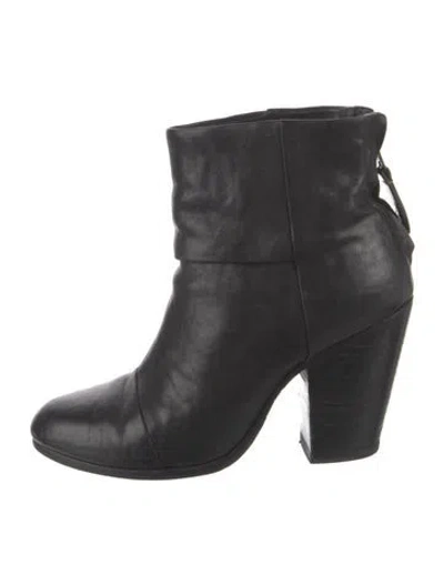 Pre-owned Rag & Bone Leather Boots In Black