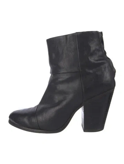 Pre-owned Rag & Bone Leather Boots In Black