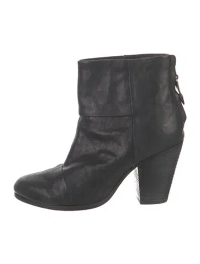 Pre-owned Rag & Bone Leather Boots In Black