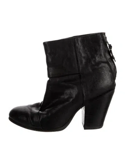 Pre-owned Rag & Bone Leather Boots In Black