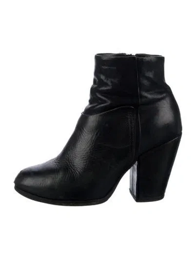 Pre-owned Rag & Bone Leather Boots In Black